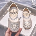 thumbnail image 2 of CAIVO Girls Sandals Pearl Strap Princess Leather Shoes Versatile Summer Shoes for Active Kids, 2 of 8