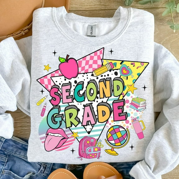 Retro Back to School Shirt Bundle,Second Grade Shirt, First Day Shirt for Kindergarten, 1st, 2nd, 3rd Grade, Fun Retro Teacher Shirt for School Outfit Ideas