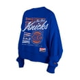 thumbnail image 2 of Women's New Era Blue New York Knicks Boxy Throwback Mineral Wash Sweatshirt, 2 of 5
