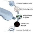 thumbnail image 4 of Antifaz de seda para dormir 100% pura natural Mommes Parche de seda de morera para dormir suave y cómodo con los ojos vendados Blackout mujeres/hombres/adultos con tapones para los oídos (azul) JM, 4 of 4