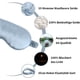 thumbnail image 4 of Antifaz de seda para dormir 100% pura natural Mommes Parche de seda de morera para dormir suave y cómodo con los ojos vendados Blackout mujeres/hombres/adultos con tapones para los oídos (azul) JM, 4 of 4