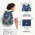 thumbnail image 4 of WATERFLY Unisex 30L Small Foldable Packable Travel Hiking Backpacks Daypack,Blue Gray, 4 of 7