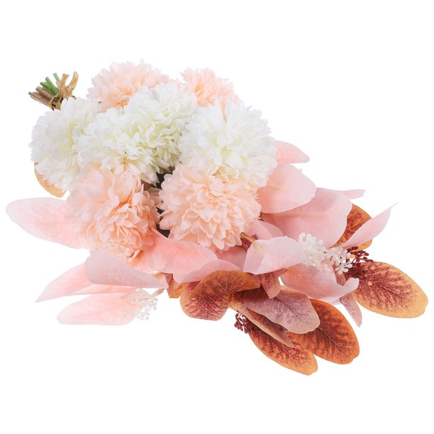 AURARMLET Hydrangea Artificial Con Jarrón De Cerámica Para De Hogar Y Eventos Con Flores Simuladas