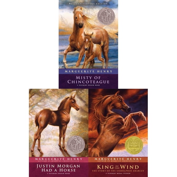 Marguerite Henry Treasury of Horses Collected Set: Misty of Chincoteague, Justin Morgan Had a Horse, King of the Wind, (Paperback)