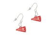 thumbnail image 2 of Acrylic 3/4" Red Cheer Megaphone Heart French Earrings, 2 of 4