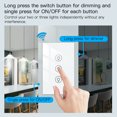 thumbnail image 3 of Graflsoa Smart WiFi Dimmer Switch with App Control, 1/2/3 Gang Touch Panel, 90-250V, White, Compatible with Alexa, Timer Function, US Standard, 3 of 6