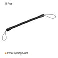 thumbnail image 3 of Unique Bargains 5' Plastic Retractable Spring Coil Strap Key Holder Stylus Cord, Black 8 Pack, 3 of 5