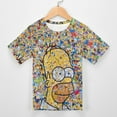 thumbnail image 3 of Simpsons Kid Shirts Unisex Casual Tops 3D Print Graphic Tees Short Sleeve T Shirts for Boys Girls 120CM, 3 of 8
