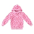 thumbnail image 1 of DDSOL Chandail à Capuchon à Fermeture Éclair pour Filles Cœur Saint-Valentin Chandails en Molleton Veste 2-7 Ans, 1 of 6