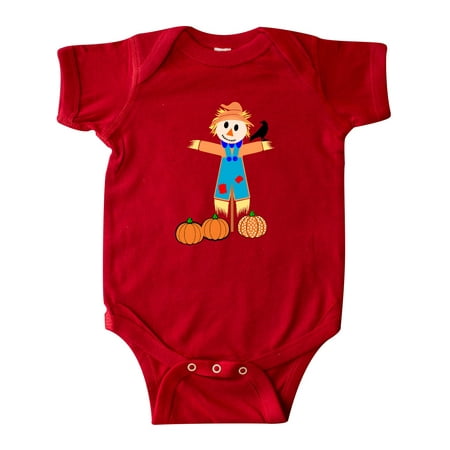

Inktastic Cute Scarecrow With Pumpkins Gift Baby Boy or Baby Girl Bodysuit