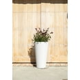 thumbnail image 6 of Veradek Demi Series 26" Tall Plastic-Stone Planter - White 2 Pack, 6 of 11
