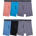 thumbnail image 1 of Fruit Of The Loom Mens Eversoft CoolZone Extended Sizes Fly Boxer Briefs 6 Pack,, 1 of 4