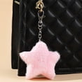 thumbnail image 3 of Plush Five-pointed Star Charm Keychain Soft Stuffed Ornament Keyring Lovely Pendants for Purse Bag, 3 of 8