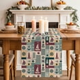 thumbnail image 2 of Nautical Sailboat Table Runner, Anchor Star Navy Striped Shell Plaid Cotton Linen Kitchen Table Decoration Washable Dining Tabletop Runners for Home Party Decor 13x48 Inches, 2 of 9