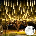 thumbnail image 5 of 1pc Solar Meteor Rain Lights, Outdoor Waterproof Solar String Lights, 8 Tube 192LEDs/288LEDs Solar Christmas Tree Lights For Tree Wedding Xmas Holiday Party Patio, 5 of 5