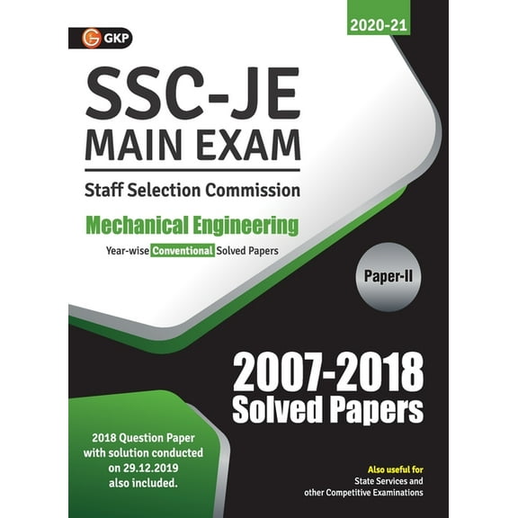 Ssc 2021: Junior Engineer - Mechanical Engineering Paper II - Conventional Solved Papers (2007-2018), (Paperback)