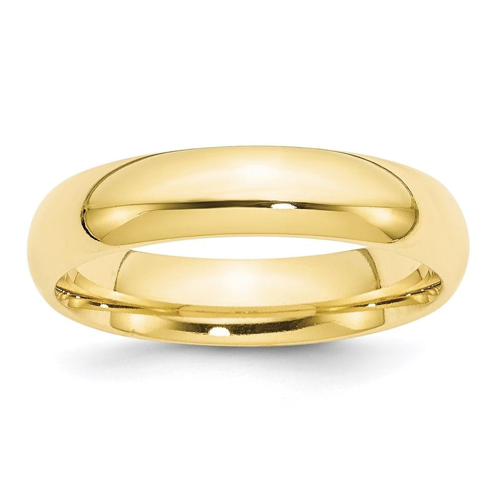 Full & Half Sizes 10k Yellow Gold 3mm Standard Flat Comfort Fit Wedding Ring Band Size 4-14