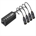 thumbnail image 1 of Extensor de Cable de Red de Audio XLR y de 4 Canales, Extensor de Señal de Red DMX512 para Estudio de Iluminación y Sonido de Escenario B, 1 of 5
