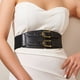 thumbnail image 4 of Cinturón elástico para mujer - Cinturón de 6 cm de ancho para vestido, camisas Cinturón elástico para vestir con hebilla dorada, 4 of 4