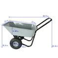 thumbnail image 6 of Olurrisa Dump Cart Wagon, 35L Dump Wheelbarrow, All-Terrain 10" Tires Garden Wagon for Yard, Lawn and Outdoor Use, 6 of 7