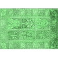 thumbnail image 1 of Ahgly Company Indoor Rectangle Persian Emerald Green Traditional Area Rugs, 6' x 9', 1 of 4
