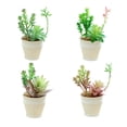 thumbnail image 1 of Mini suculentas de simulación de flores falsas en maceta, decoración creativa de moda, plantas verdes artificiales, 4 Uds., 1 of 5