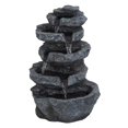 thumbnail image 3 of Selrti 5-Tiered Cascading Rock, 22" High Outdoor Garden Waterfall with LED Lights And Pump, Resin Water Fountain for Garden, Patio, Yard, Deck Decor, 3 of 8