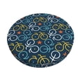 thumbnail image 1 of Disketp Bicycle Colorful Funda Redonda para Taburete, Funda de Cojín para Silla de Bar Suave y Elástica-14 inch, 1 of 7