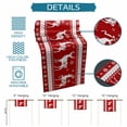 thumbnail image 6 of Christmas Elk Table Runner 120 Inches Long Farmhouse Dress Scarves, Xmas Snowflakes Vintage Red Geometric Art Dining Tablerunner for Coffee Table/Kitchen Island/Party Décor, 13" x 120", 6 of 8