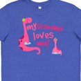thumbnail image 4 of Inktastic My Grandma Loves Me Girls Dinosaur Youth T-Shirt, 4 of 5