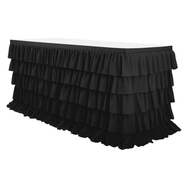 Mantel Plisado de Cinco Capas para Fiestas, Apto para Mesas de Diversas Formas.