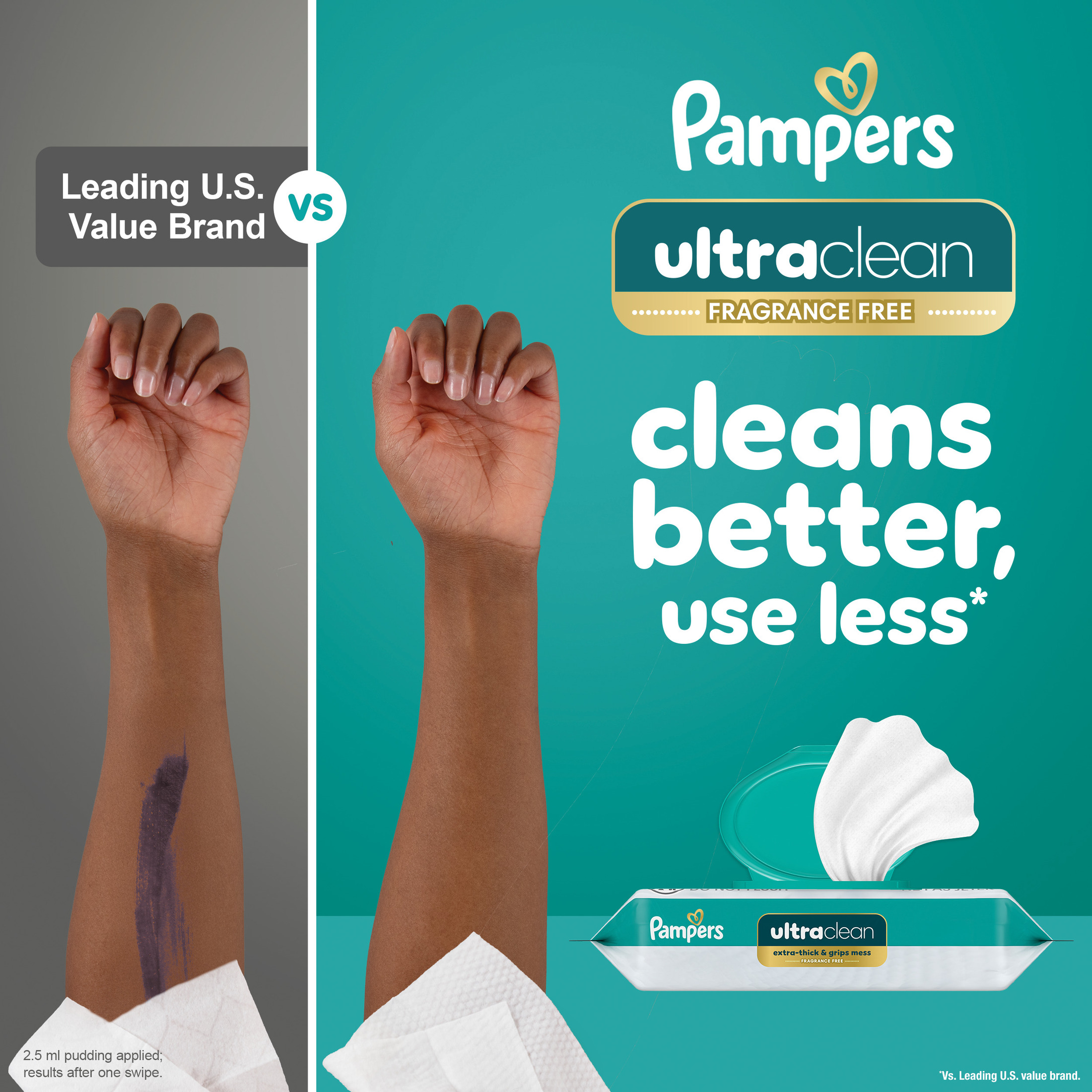 Pampers Ultra Clean Baby Wipes, 8-Pack, 624 Count photo 3