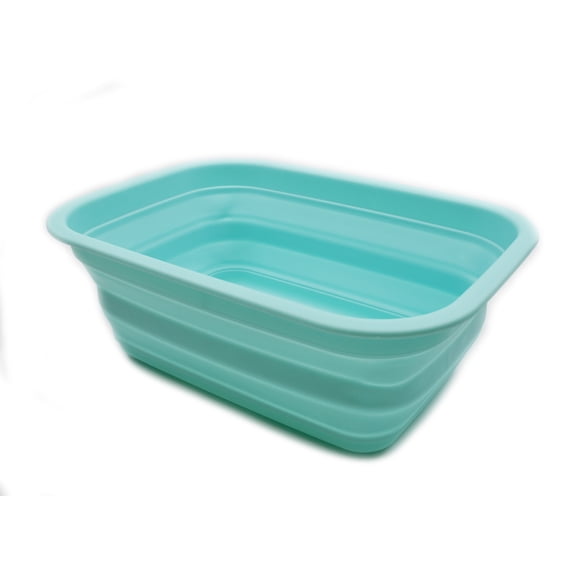 SAMMART 9.2L (2.37Gallon) Collapsible Tub - Portable Outdoor Picnic Basket/Crater - Foldable Shopping Bag - Space Saving Storage Container