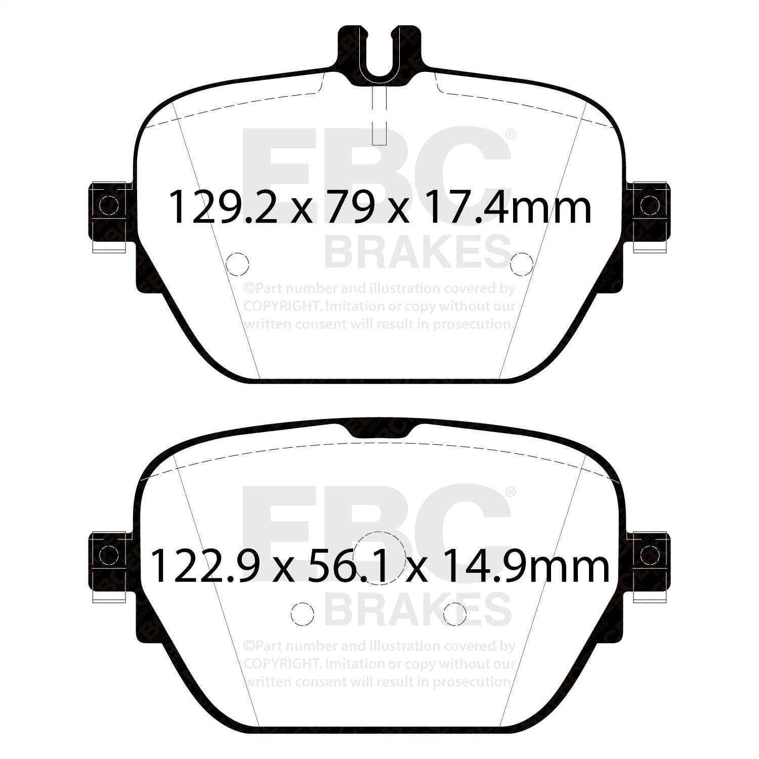 EBC Brakes Redstuff Premium Fast Street Pad For All Engine Sizes Fits select: 2019-2023 MERCEDES-BENZ E, 2019-2023 MERCEDES-BENZ CLS