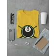 thumbnail image 3 of Tee Bangers Mens Graphic Tee - Pool 8-ball & Crossed Cue Sticks - Regular Fit 100% Cotton, 3 of 4