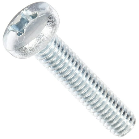 

Steel Pan Head Machine Screw Zinc Plated Meets ASME B18.6.3 #2 Phillips Drive #8-32 Thread Size 1/8 Length Fully Threaded Imported (Pack of 100)