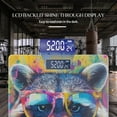 thumbnail image 3 of Bathroom Scale, Highly Accurate Digital Body Scale,Precisely Measures Weight up to 400 lbs-Cute Raccoon Wearing Sunglasses Against Colorful Background, 3 of 4