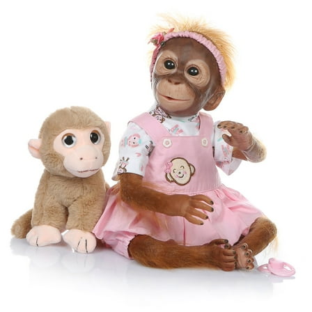 Novocreation 20 inch 50cm Handmade Reborn Monkey Soft Silicone Vinyl Flexible Collectible doll