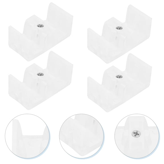 WEAVILUX Glass Shower Door Stopper Bumpers Shower Door Bumpers White 4Pcs