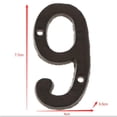 thumbnail image 3 of Números de Direcciones de Hierro Forjado Macarena 1 Con Tornillos Letreros de casa de metal, 3 of 8