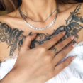 thumbnail image 4 of ChicSilver Chain Rings for Women Open Adjustable Cuban Link Ring for Men Retro 925 Sterling Silver Knuckle Statement Ring, 4 of 4