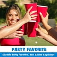 thumbnail image 4 of Vasos de fiesta GoPong GoBig de 1,06 litros, color rojo gigante, paquete de 50 con pelotas de pong, 4 of 5
