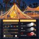 thumbnail image 3 of Luces de Cuerda para Camping UGDLUCK 10 m 4-en-1 con 9 Modos Recargables, 3 of 8