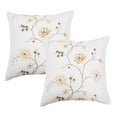 thumbnail image 6 of Home Soft Things Embroidery Canvas Throw Pillow Cover Pillow Case 2 Piece Set - Spring Flower - Gold - 20" x 20", 6 of 7