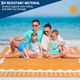 thumbnail image 6 of Large Waterproof Outdoor Rug 9x12 Outdoor Patio Rug, Modern Scalloped Reversible Plastic Straw Camping Rugs, Bordered Outside Carpet for Picnic Backyard Deck Balcony Trailer, Orange, 6 of 9