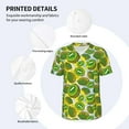 thumbnail image 4 of Daiia Watercolor Kiwi Fruits Summer Mens Baseball Jersey Button Down Shirts Short Sleeve Sports Uniforms-Small, 4 of 9