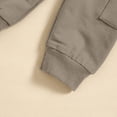 thumbnail image 5 of BLCHUNen Boys Girls 2 Piece Outfits Long Sleeve Hoodies Drawstring Cargo Pants Comfortable Solid Color Workout Sets,Dark Gray, 5 of 6