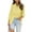 Yellow, variant on Fjuchai Women's Long Sleeve V Neck Casual Blouse Solid Color Pullover Loose Tunic Tops T Shirt S-XXL