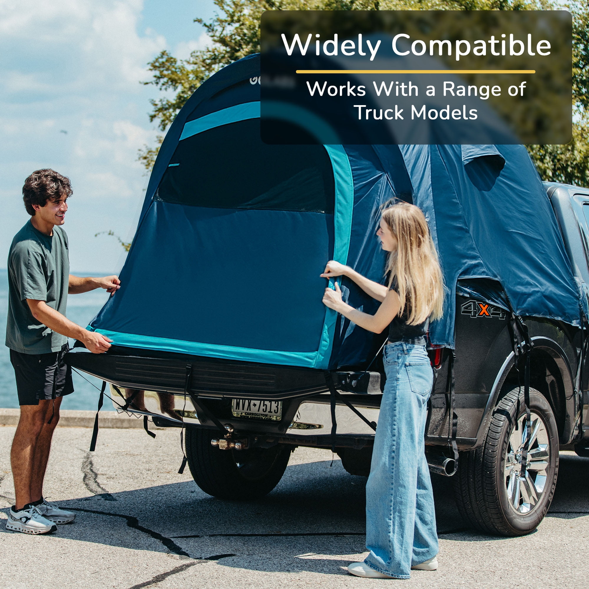 GOLABS 2-Person Truck Bed Tent for 5-6 ft Trucks, Waterproof Quick Setup Camping Tent for Outdoor, Blue