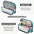 thumbnail image 5 of Standing Pencil Case with Base Large Capacity Stationery Pouch Pen Bag with Zipper for Women Men Pastel Blue Dandelions, 5 of 7